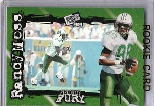 1998 Press Pass Fields of Fury Rookie RC #FF4 Randy Moss Marshall Football Card - Picture 1 of 2