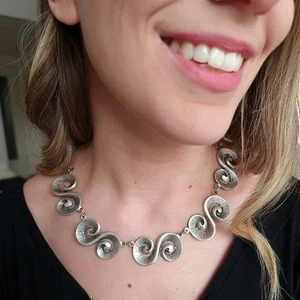 Cadena de adornos cadena de plata joyería zamak, collar de mujer -C18 - Imagen 1 de 14