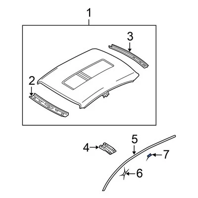 For Nissan Maxima 2004-2008 Nissan 738567Y000 Rear Sunroof Molding Clip Foto 1 de 2