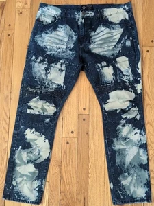 Road Narrows NYC Herren Y2K Jeans Acid Wash Größe 40 Distressed - Bild 1 von 5