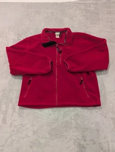 LL Bean Full Zip Fleece Jacket Extra Large Red Vintage - Picture 1 of 9