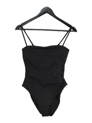 Tommy Hilfiger hipster high leg cami one-piece swimsuit in black RRP £85 - Image 1 of 4