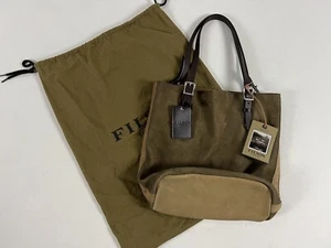 FILSON TALL RUGGED SUEDE TOTE BAG CANTEEN BROWN ONE SIZE NWT US MADE RARE - Picture 1 of 22