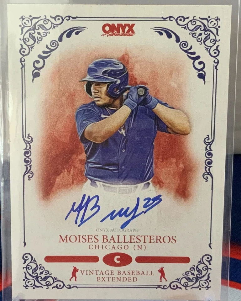 MOISES BALLESTEROS 2022 ONYX VINTAGE EXTENDED BASEBALL BLUE INK AUTO /400 - Image 1 of 1