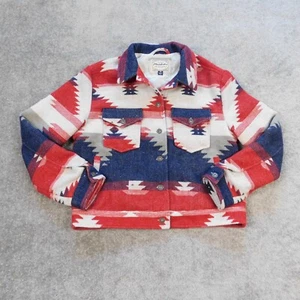 Abrigo Flag & Anthem Azteca Rojo Blanco Azul Tareas para Hombres Rancho Extra Pequeño EE. UU. Sur - Imagen 1 de 12