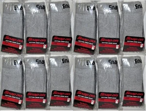 12 PAIRS Men's GRAY Snap-On Crew Socks X-LARGE *FREE SHIPPING* MADE IN USA *NEW - Picture 1 of 6