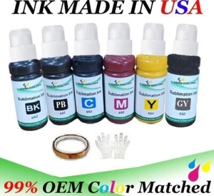 VC DYE Sublimation Refill Ink Bottle set (non-OEM) 552 T552 for ET-8500 ET-8550 - Picture 1 of 7