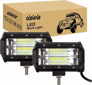 2×5INCH LED Work Light Bar Spot Flood Lights Driving Lamp Off road SUV Truck 12V - Picture 1 of 11