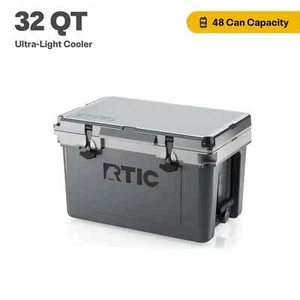 RTIC 32 QT Ultra-Light Hard-Sided Ice Chest Cooler, Fits 48 Cans, Dark Grey - Picture 1 of 1