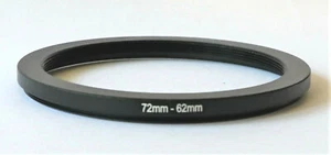 One Brand New 72mm to 62mm 72-62mm Metal Step-down Stepping Ring Filter Adapter - Picture 1 of 8