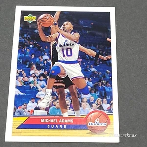 1992-93 Upper Deck McDonald's Michael Adams Washington Bullets #P42 - Imagen 1 de 2