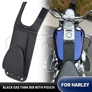 Motorcycle Tank Bib w/ Pouch Black For Harley Night Train FXSTB Softail Springer - Bild 1 von 14