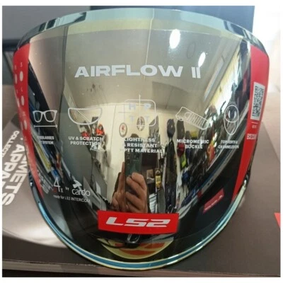 Visiera Lunga a Specchio ARGENTO per Casco LS2 Airflow II / Airflow 2 - Immagine 1 di 3