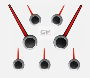 Custom Speedometer Gauge Needle Set Black Red Chrome for 2003-2013 GM Trucks SUV - Picture 1 of 7