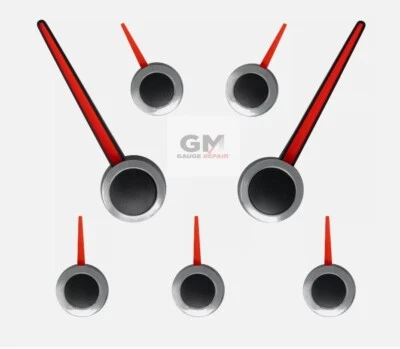 Custom Speedometer Gauge Needle Set Black Red Chrome for 2003-2013 GM Trucks SUV - Image 1 of 4