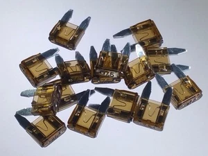 Paquete de 100 fusibles estilo mini hoja ATM 7,5 amperios 7,5 A auto automóvil camión 7,5 amperios 12 V - Imagen 1 de 4