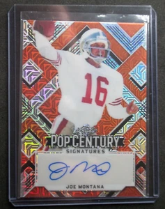 2022 Leaf Pop Century Orange Mojo Auto Joe Montana San Francisco 49ers 1/3 - Picture 1 of 2