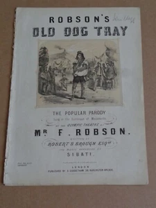 Robert B. Brough - Old Dog Tray 1857 Victorian sheet music (Mr. F. Robson) - Picture 1 of 1