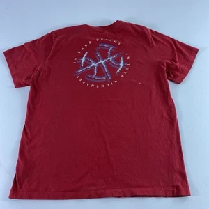 Nike Air Jordan T Shirt Uomo XL Rosso Basket Grafica Maglietta Manica Lunga - Foto 1 di 11