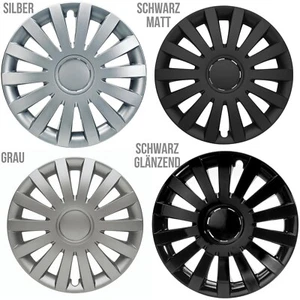 Tapones de rueda 13 - 17 pulgadas negro plata gris viento tapadera ENVÍO GRATUITO - Imagen 1 de 33