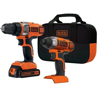 BLACK+DECKER 20V MAX Cordless Drill Combo Kit, 2-Tool (BDCD220IA-1) - Image 1 of 2