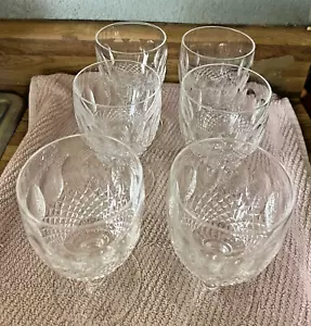 6 VINTAGE WATERFORD CRYSTAL COLLEEN SHORT STEMMED 8 OZ WATER GOBLETS 5 1/4" - Picture 1 of 4