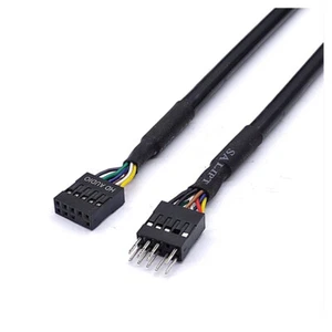 Cable dupon de audio HD de 9 pines macho a hembra cable de extensión M/F 30 cm - Imagen 1 de 1