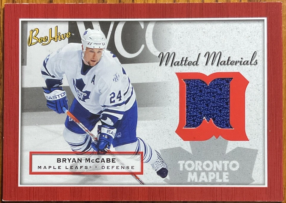2005-06 Beehive Matted Materials Bryan McCabe #MM-MC Toronto Maple Leafs - Image 1 of 2
