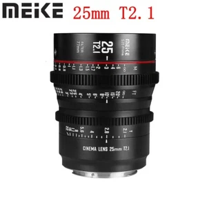 Meike 25mm T2.1 MF Cinema Lens f Canon EF/PL-Mount Cine BMPCC6K Pro Z RED Komodo - Picture 1 of 10