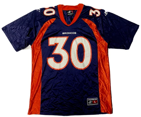 Vintage Denver Broncos Terrell Davis Football Jersey Mens Large Logo NFL 90s Cover