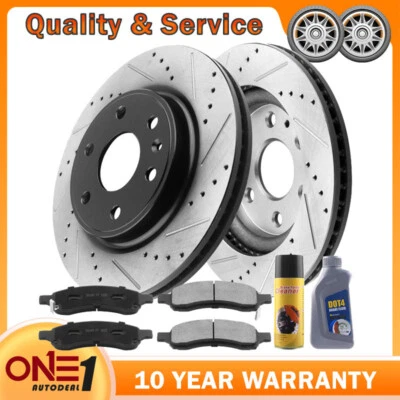 Rotores y pastillas de freno delanteros Chevy Traverse para GMC Acadia Buick Enclave 2009-2017 Foto 1 de 4