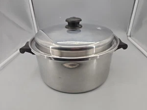 SALADMASTER ACERO INOXIDABLE 6 cuartos de galón olla con tapa ventilada T304S 18/8 Tri-Cl - Imagen 1 de 7