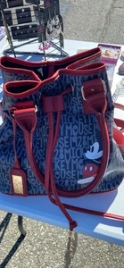 Handtasche Mickey Mouse grau & rot bedruckt mit Griffen & Schulterriemen - Bild 1 von 5