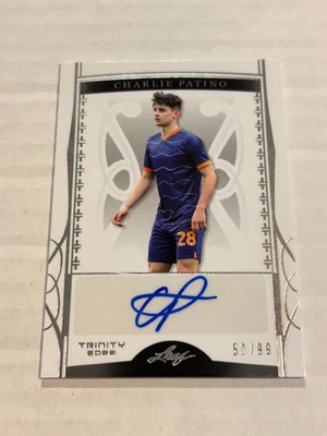 2022 LEAF TRINITY CHARLIE PATINO 50/99 SILVER FOIL AUTO SP G1 - Image 1 of 2