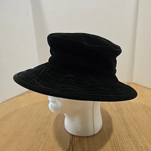 Eric Javits Women's Hat Black Velvet 4" Brim - Picture 1 of 7