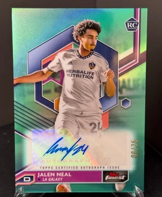 Jalen Neal 2023 Topps Finest MLS Aqua Refractor Auto 06/75 RC #A-JN - Image 1 of 2