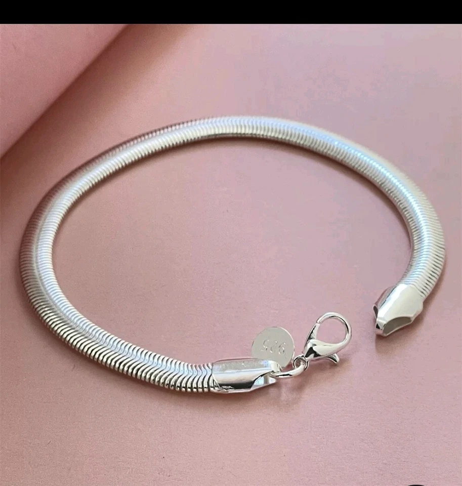 S925 Silver Snake Bracelet - Image 1 of 1