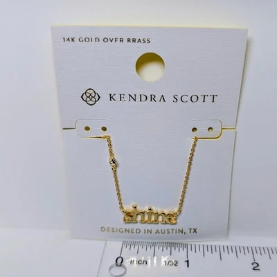 Collar Kendra Scott Oro "SHINE" con Circonita Blanca Foto 1 de 4