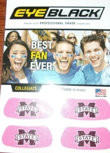 Eyeblack Collegiate M State Football Stickers 2 pairs USA Game Day Team Fan - Picture 1 of 1