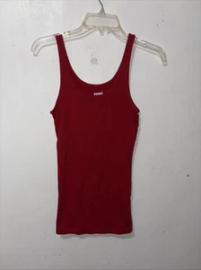 Old Navy Tami Cami Womens Meidum Red Sleeveless Scoop Neck Fine Rib Knit - Picture 1 of 5