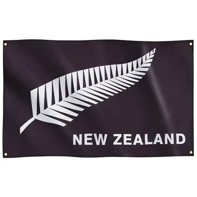 Premium Large 5x3ft New Zealand Fern  Flag, 91x152cm, Eyelet In Every Corner - Image 1 of 4