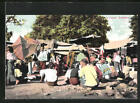Burmah, A Bazaar, Burmesischer Markt, Ansichtskarte 