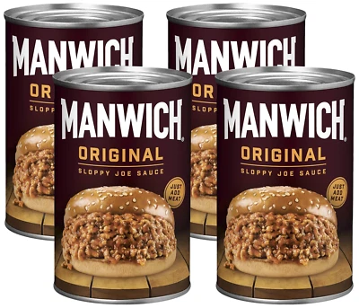 CONAGRA Manwich Original Sloppy Joe Sauce, Canned Sauce, 15 oz (Pack of 4)