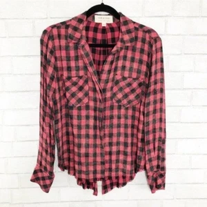 Cloth & Stone Red & Black Plaid Button Down Shirt Women's Size XS - Picture 1 of 8