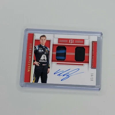 2020 NATIONAL TREASURES WILLIAM BYRON AUTO DUAL RACE GEAR GRAPHS AUTOGRAPH /10 - Image 1 of 2