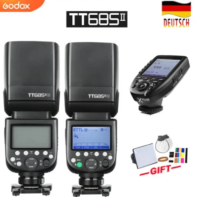2x Godox TT685IIN Blitz +XProN Transmitter Wireless 1/8000s Kompatibel mit Nikon - Bild 1 von 4