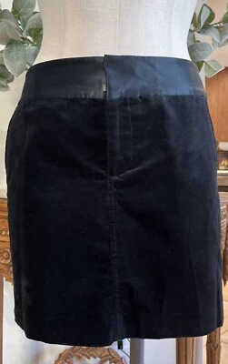 Minifalda de terciopelo Martin Osa para mujer 2 bolsillos con ribete de satén negro RR Foto 1 de 4