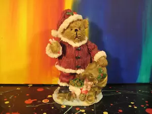 Gussharz Weihnachtsmann Kostüm Weihnachtsbär Figur - Bild 1 von 4