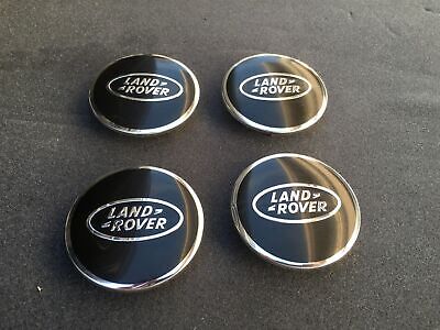 4PCS 62MM Wheel Centre Caps Badges Emblems Logo Land Rover Black • 9.59£
