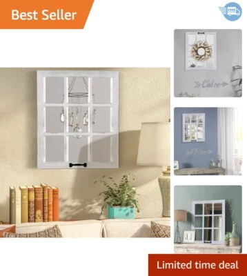 Espejo de granja hecho a mano - Acento de pared decorativo para dormitorio o sala de estar Foto 1 de 4